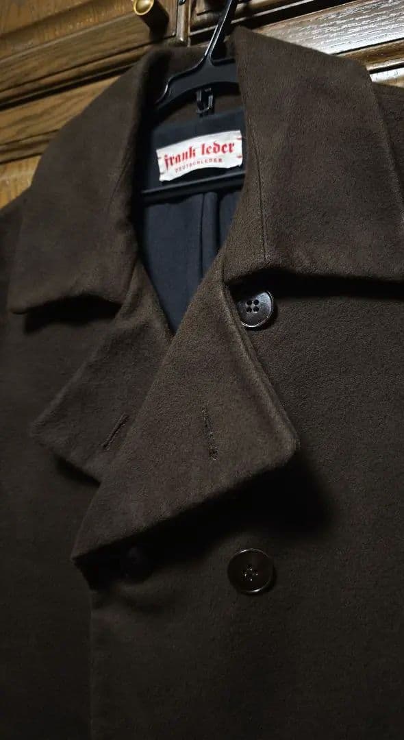 フランクリーダー　ブラウンジャーマンレザー　ダブルブレストコート　М