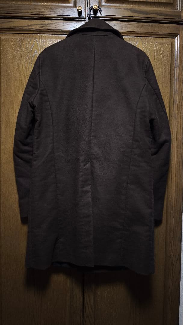 フランクリーダー　ブラウンジャーマンレザー　ダブルブレストコート　М