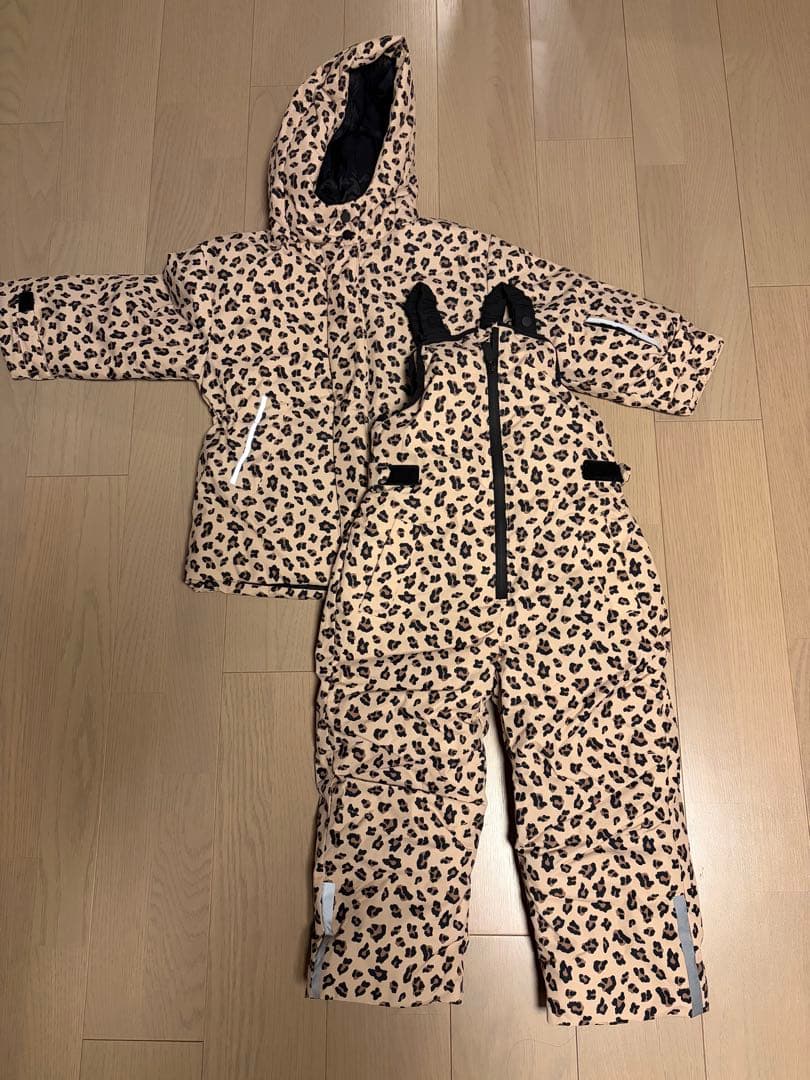 ZARA SKI ヒョウ柄 スキーウェア 上下セット 116