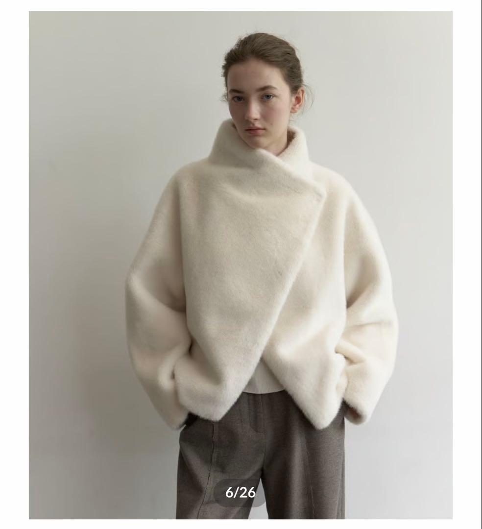 【新品】Na.e Reversible Fur Coat White コート