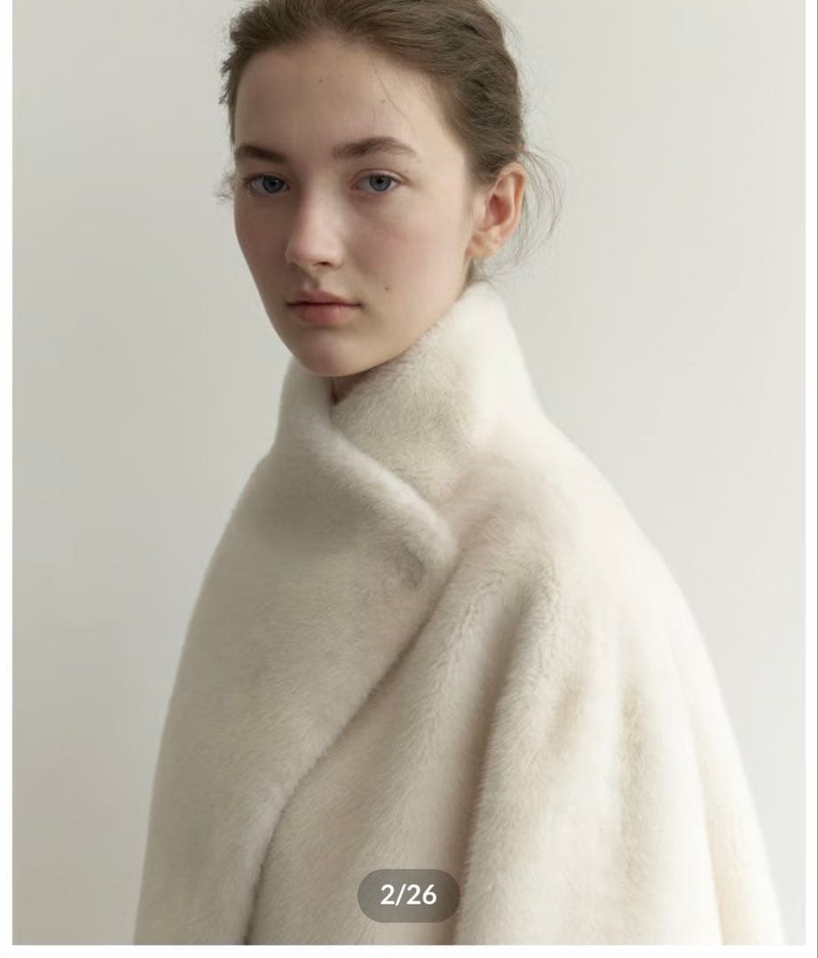 【新品】Na.e Reversible Fur Coat White コート