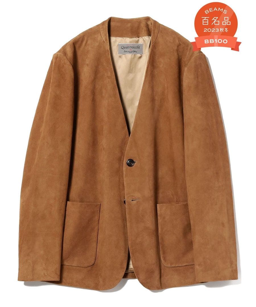 専用　QUATTROCCHI / ゴートスエード ノーラペル ジャケット