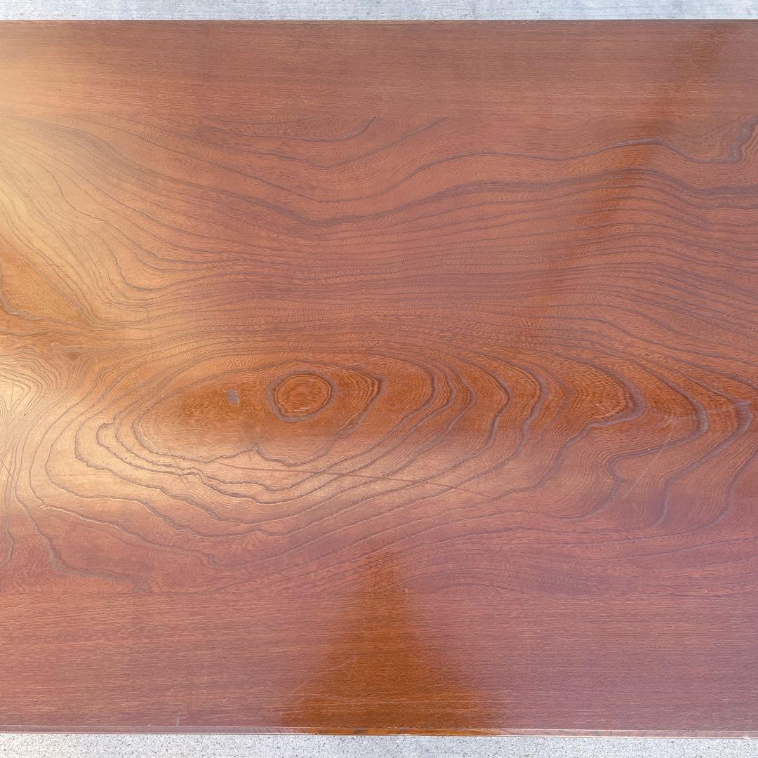 唐木家具 彫刻 花梨家具 木製座卓 ダークブラウン 和室 アンティーク①