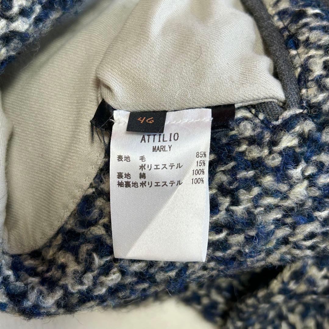 美品 PALTO パルト ツイードウール シングル チェスターコートMイタリア製