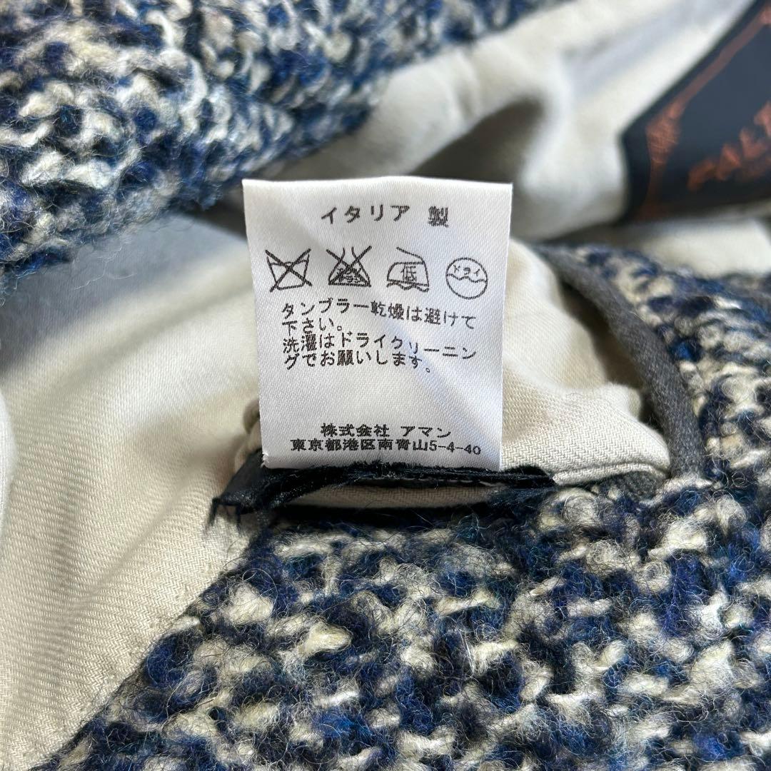 美品 PALTO パルト ツイードウール シングル チェスターコートMイタリア製