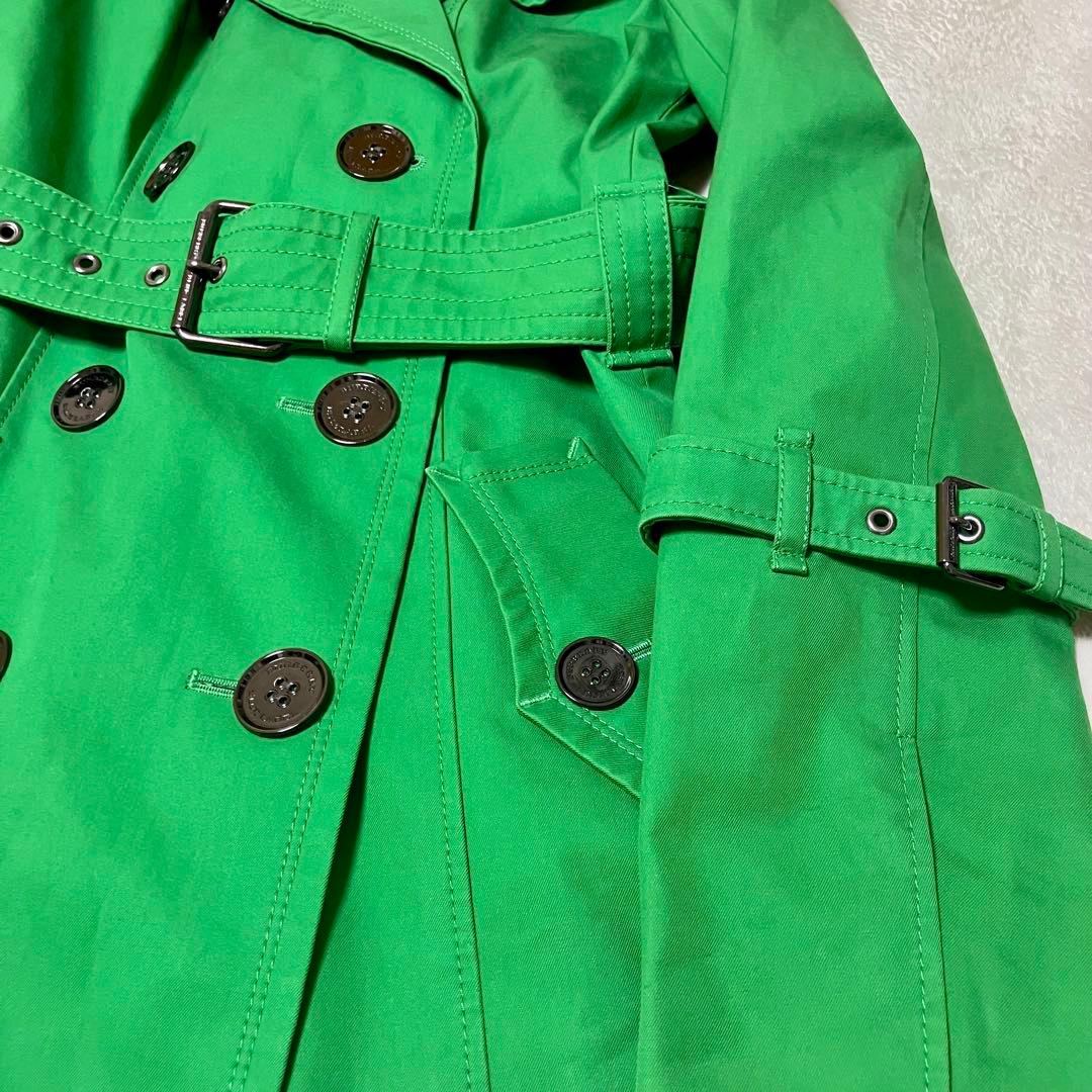 バーバリーブルーレーベル　トレンチコート　裏ノバチェック　ベルト　メタルボタン