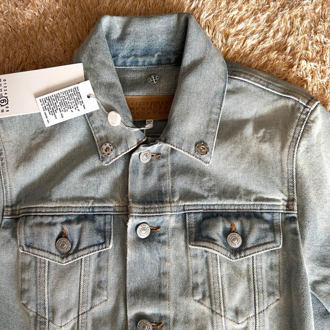 未使用品✨ MM6メゾンマルジェラ デニムジャケット ブルー ダメージ加工