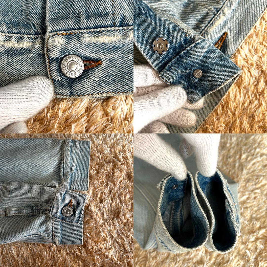 未使用品✨ MM6メゾンマルジェラ デニムジャケット ブルー ダメージ加工