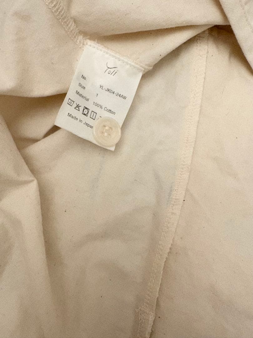Yoli コットンシンプルジャケット　オフホワイト