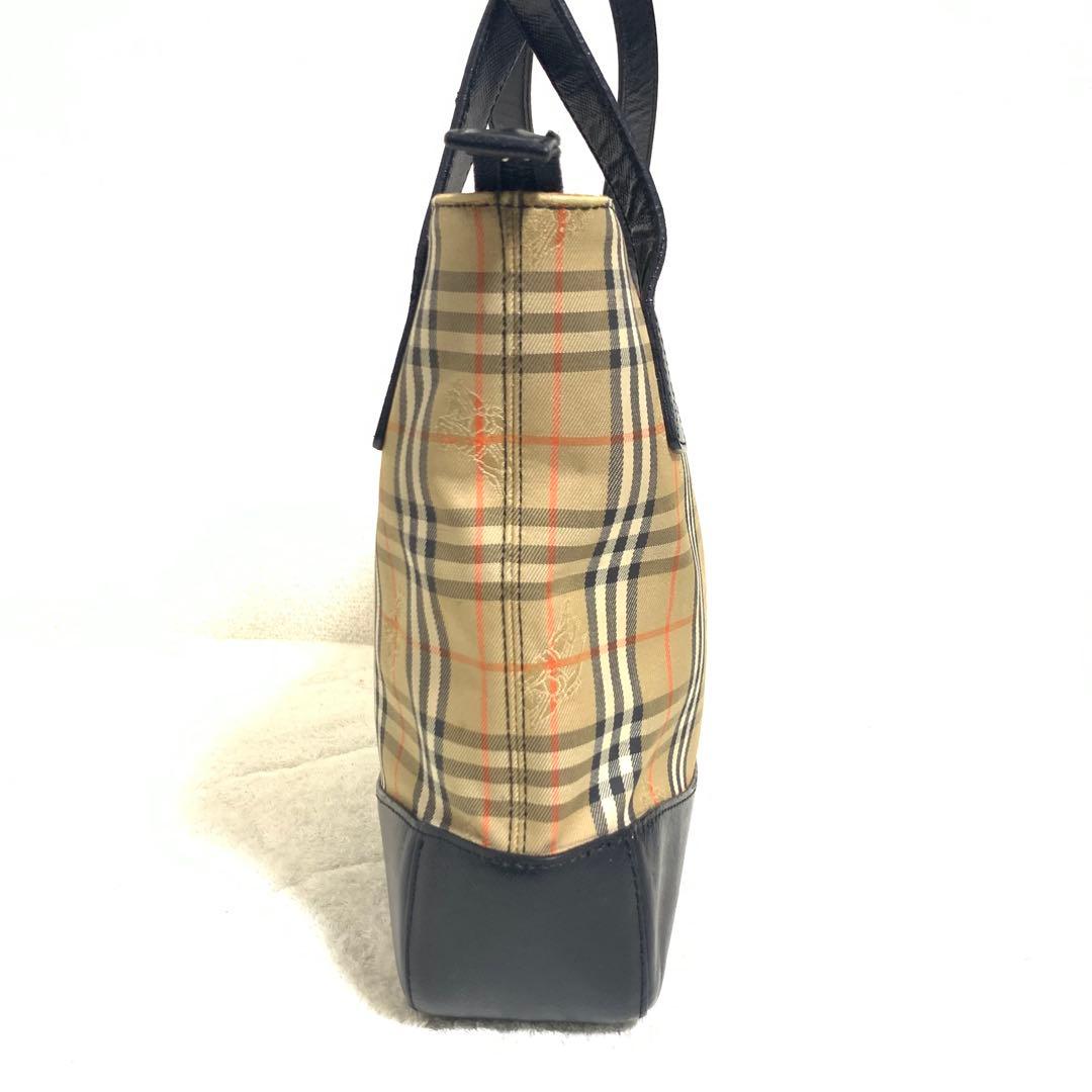 BURBERRY バーバリー トートバッグ ノバチェック シャドーホース レザー