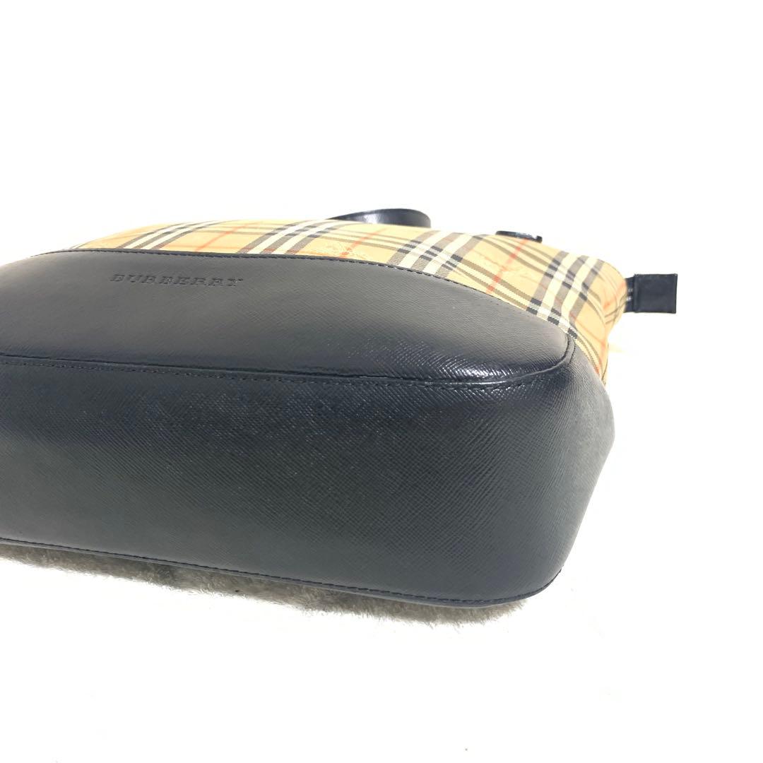 BURBERRY バーバリー トートバッグ ノバチェック シャドーホース レザー