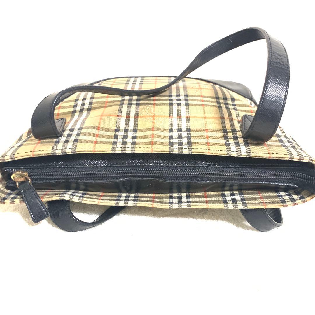 BURBERRY バーバリー トートバッグ ノバチェック シャドーホース レザー