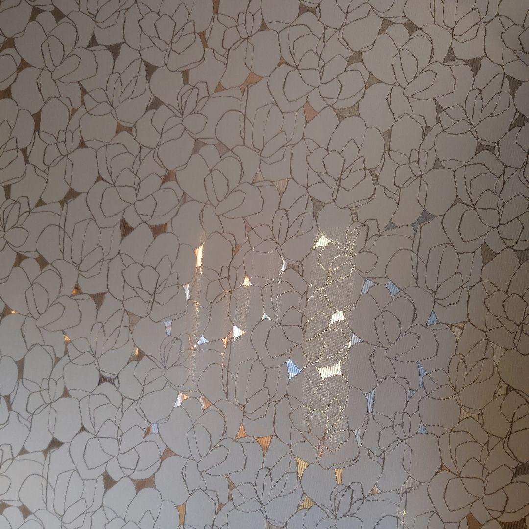 【タチカワブラインド】花柄ホワイトブラインド