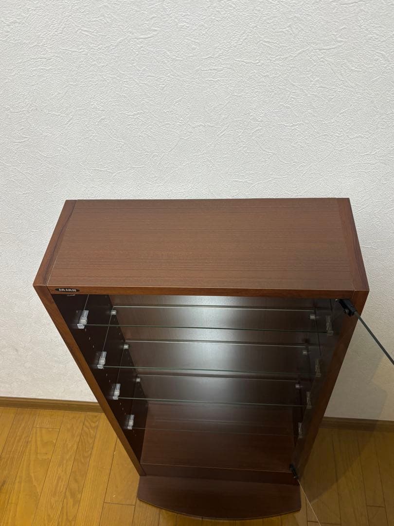 JAJAN ブラウン ガラス ディスプレイケース コレクション