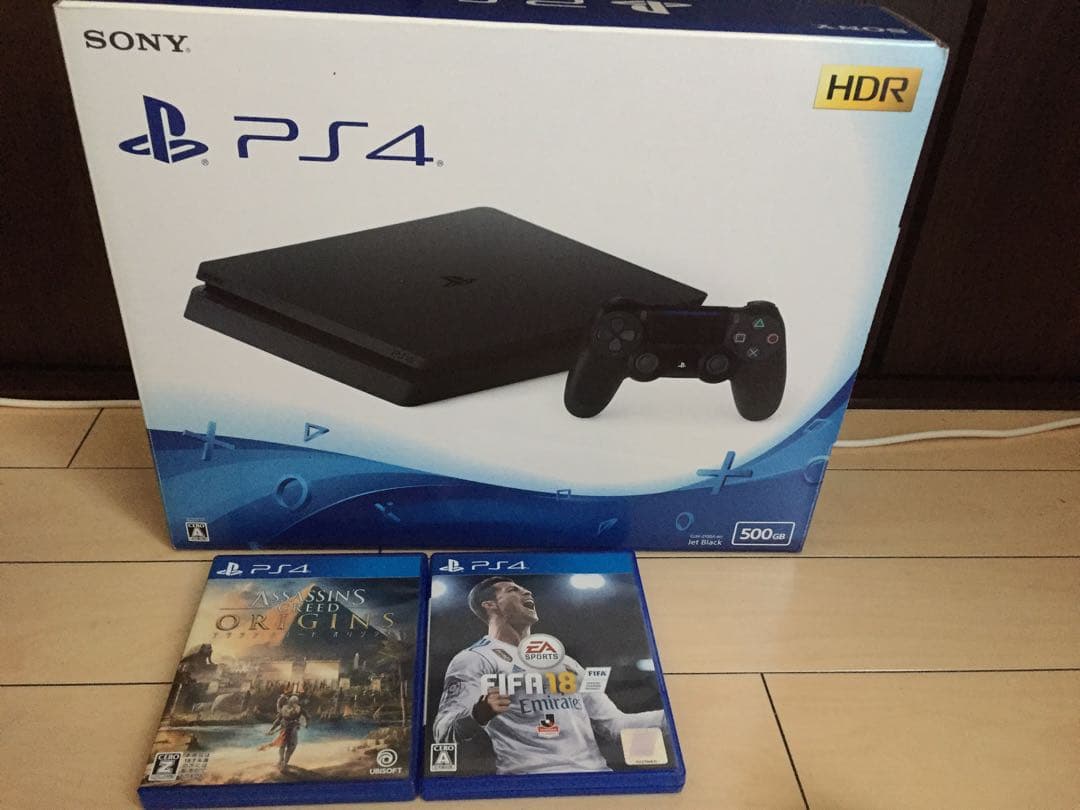PS4 500GB、アサシンクリードオリジン、FIFA18