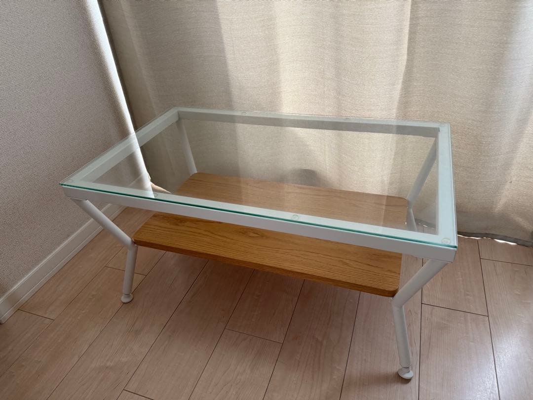 【10月末まで】Francfranc フランフラン　ガラス天板サイドテーブル