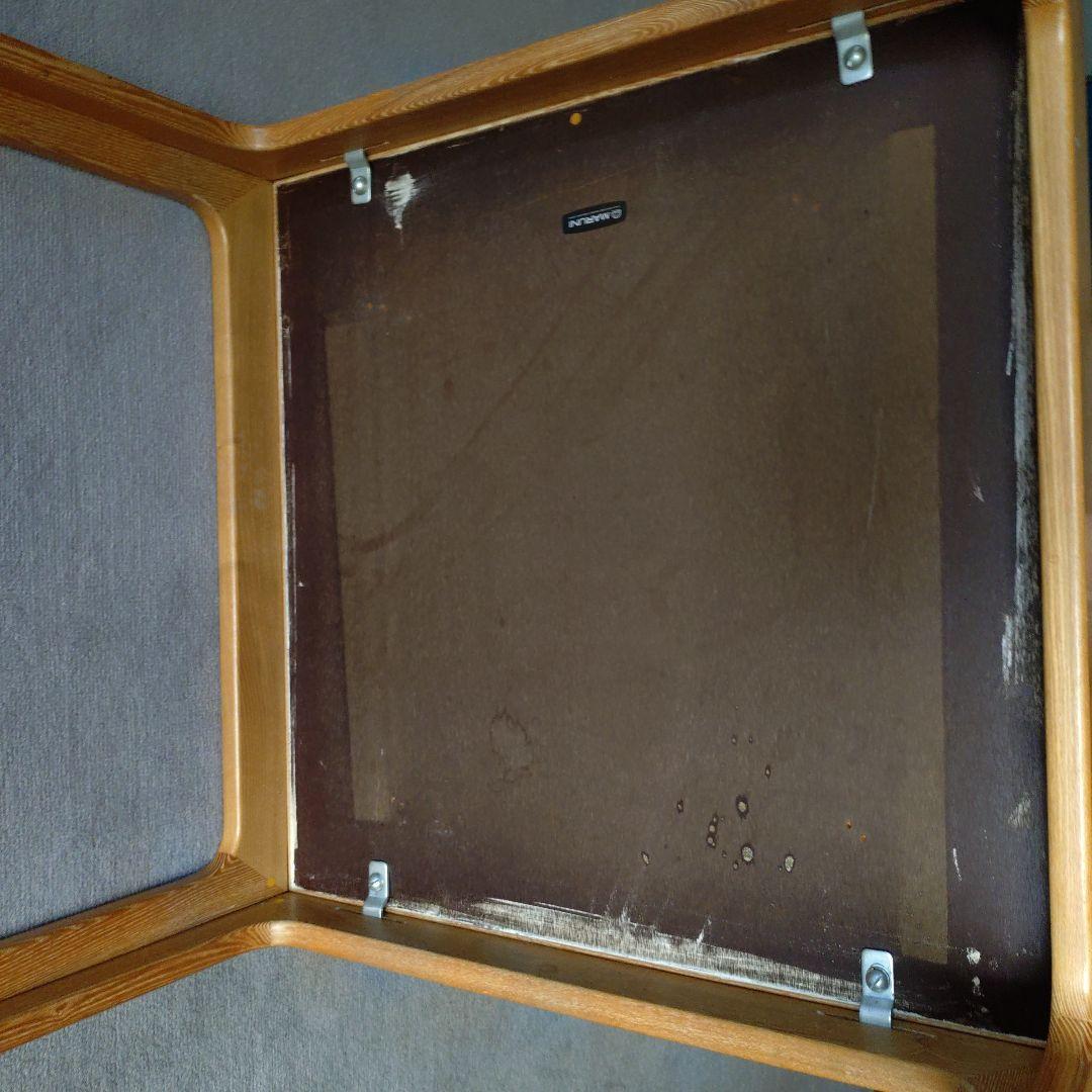 ティーテーブル ホワイト天板MARUNI