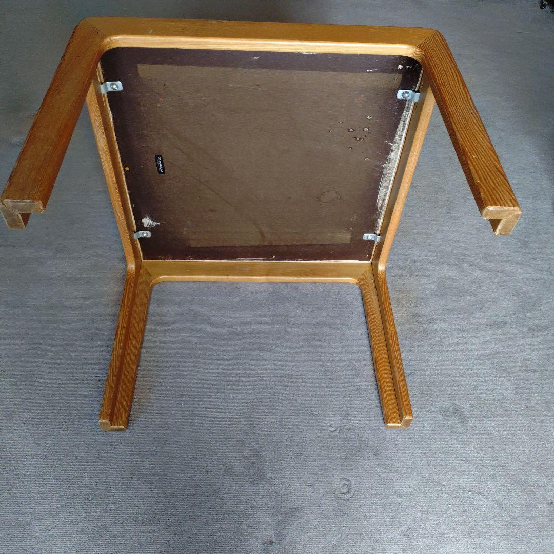 ティーテーブル ホワイト天板MARUNI