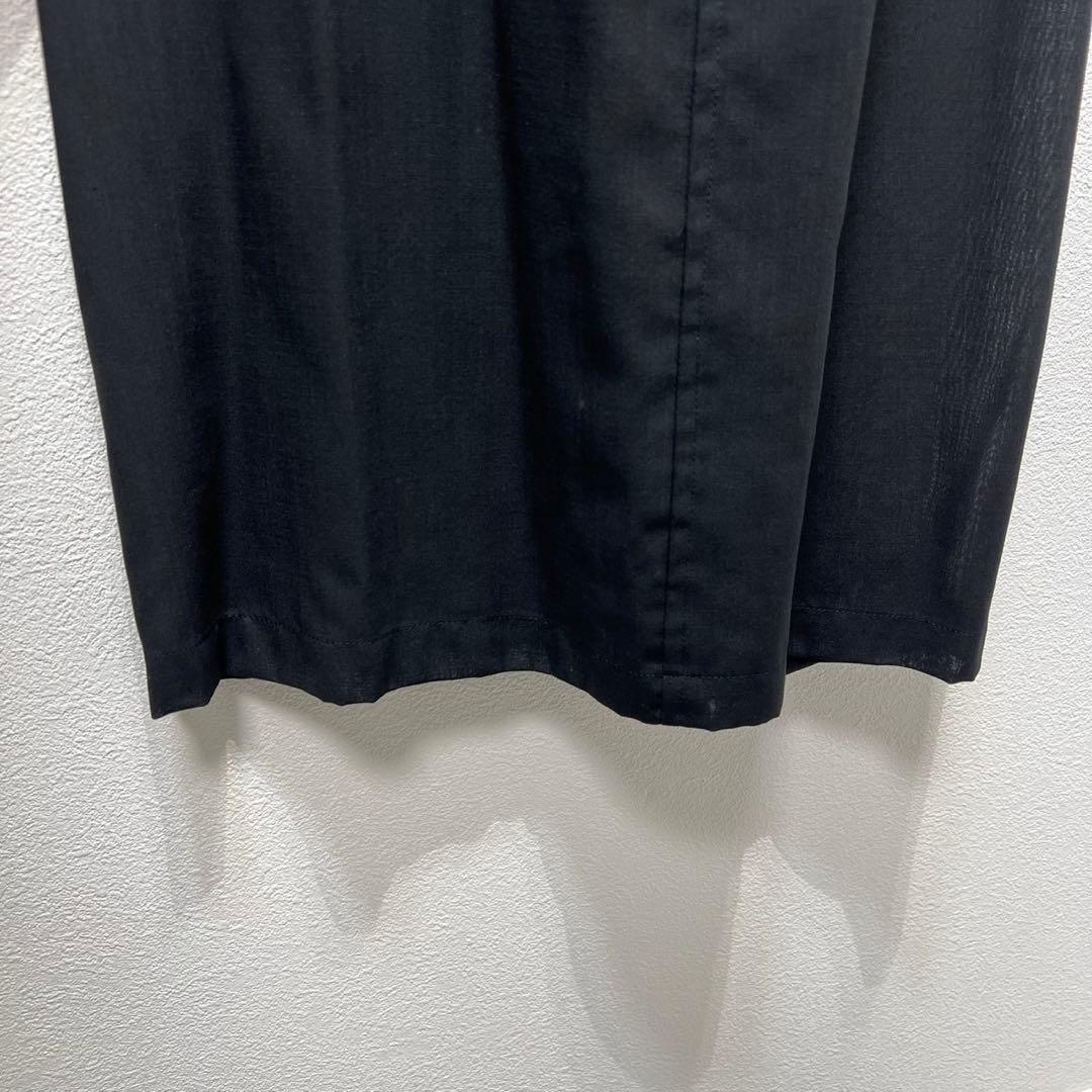 希少 ワイズ 上質 ウール フレア Aライン デザイン サロペット ワンピース