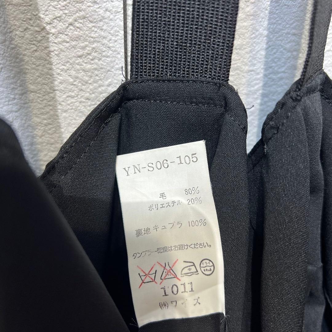 希少 ワイズ 上質 ウール フレア Aライン デザイン サロペット ワンピース