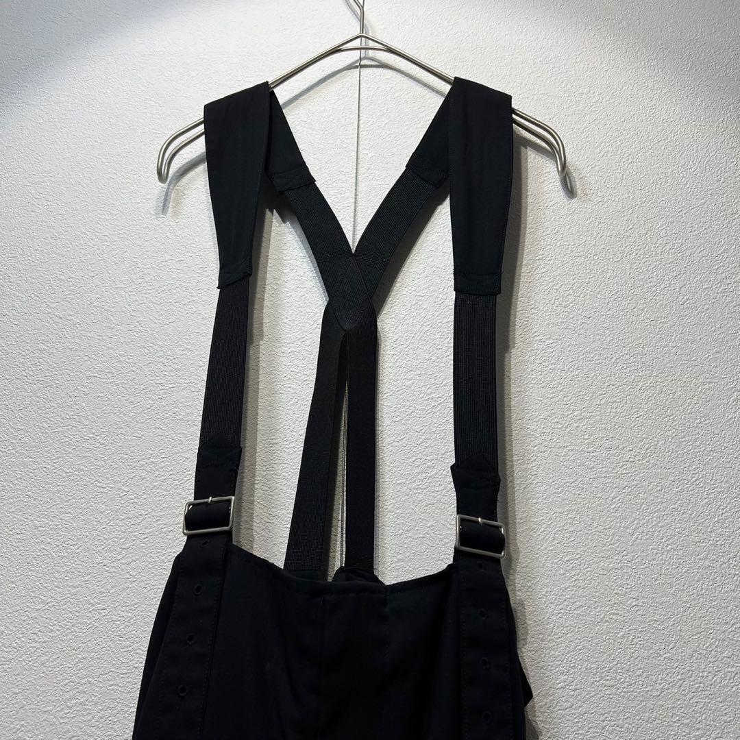 希少 ワイズ 上質 ウール フレア Aライン デザイン サロペット ワンピース