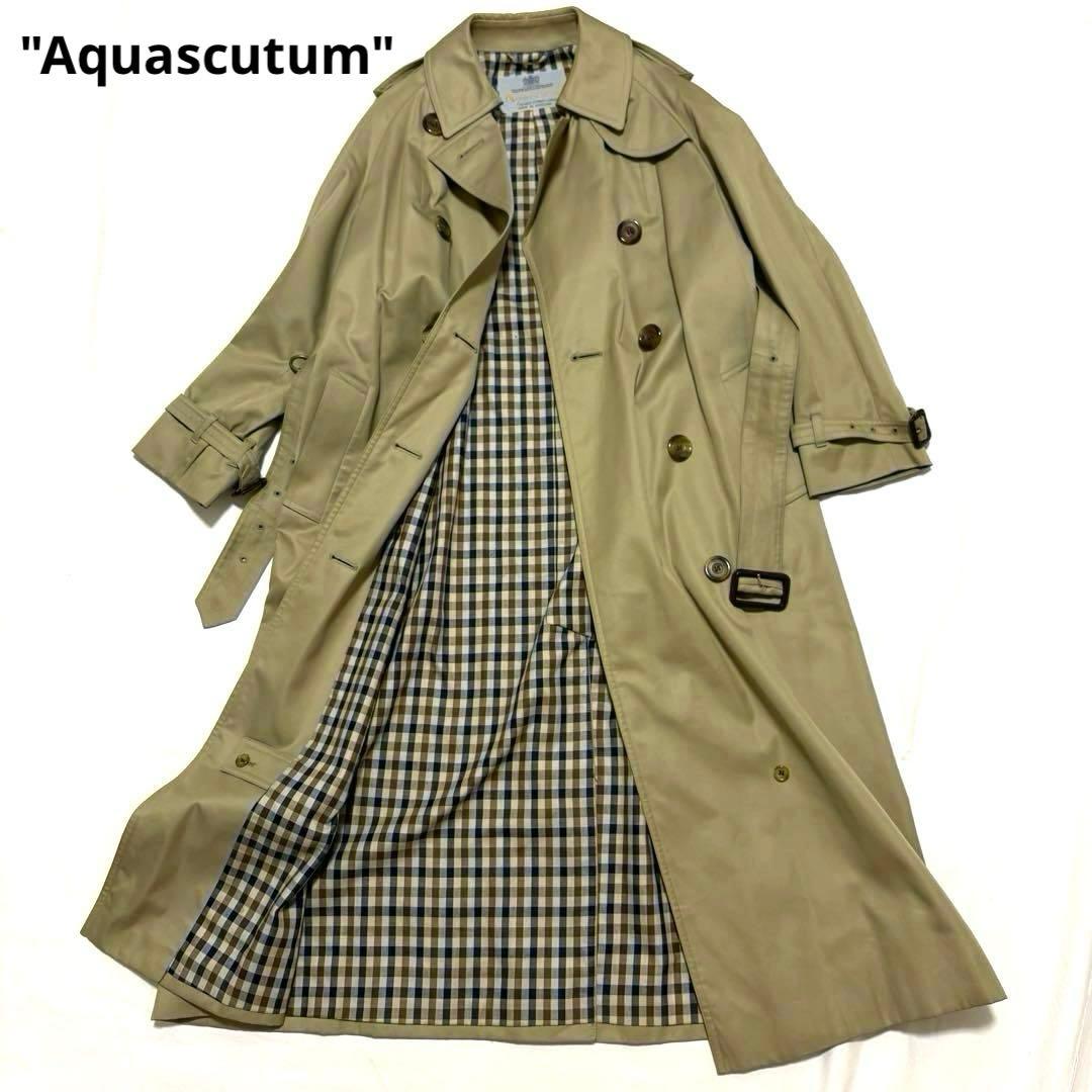 Aquascutum アクアスキュータム トレンチコート イングランド　アクア5