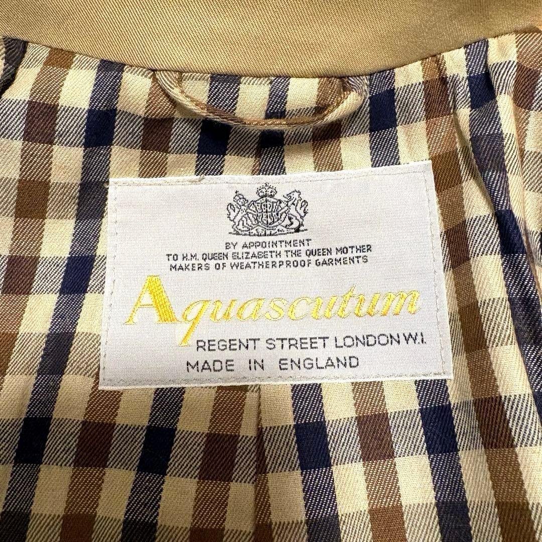 Aquascutum アクアスキュータム トレンチコート イングランド　アクア5