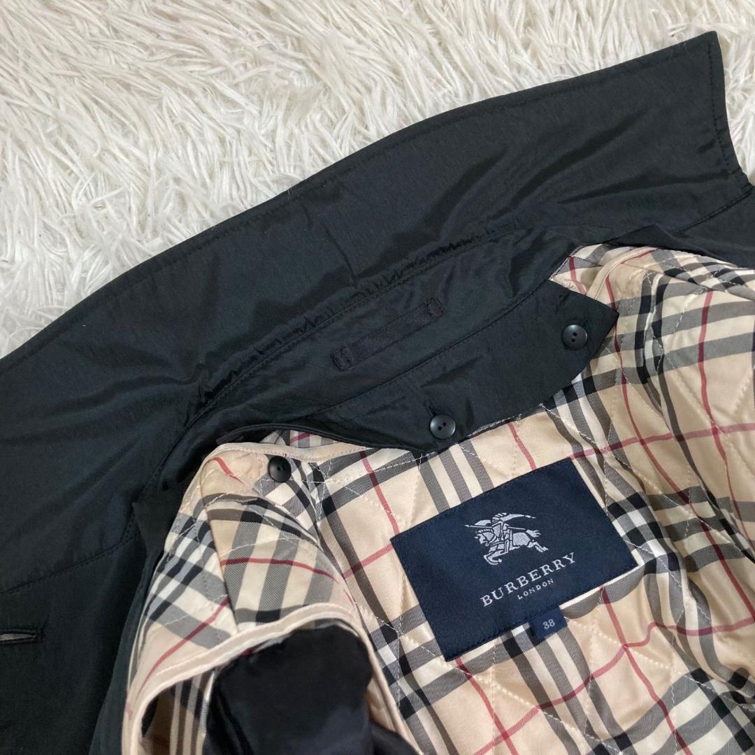 17537✨バーバリーロンドン ノバチェック ライナー ベルベットコート
