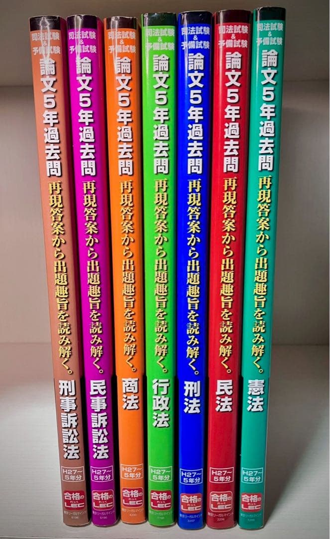 合格のLEC 司法試験&予備試験　平成27〜令和元年分析本　基本7科目セット