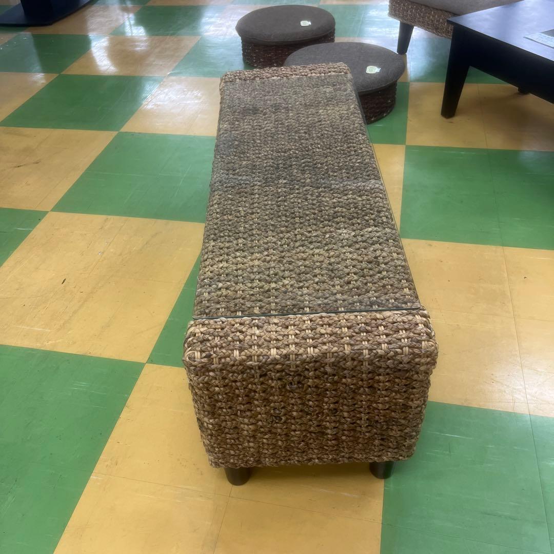 3518 アジアン家具ガラステーブル