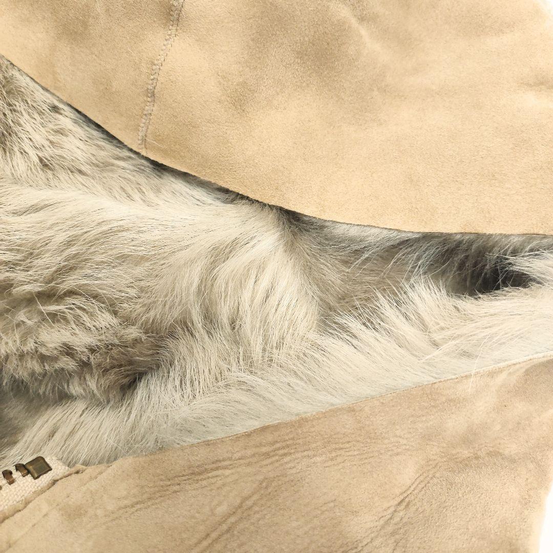 まゆな 新品 リアルムートンポンチョ2way 羊革ラム シープスキン