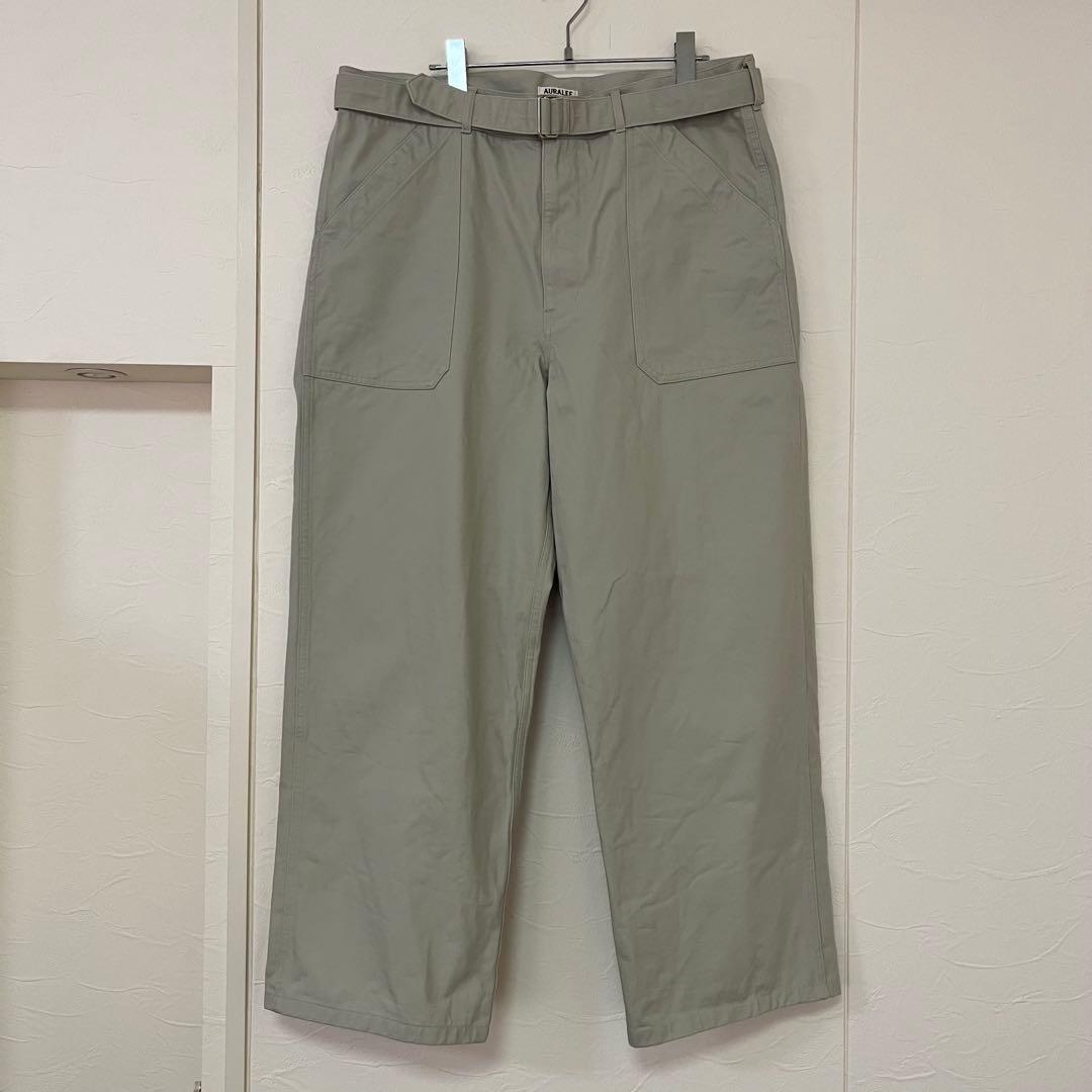 パンツ AURALEE HEAVY CHINO CLOTH BELTED PANTS