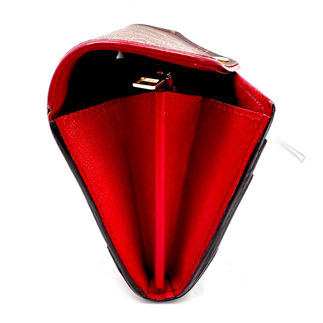 ルイヴィトン レティーロ モノグラム 新型ポルトフォイユサラ レッド