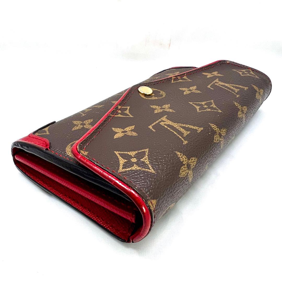 ルイヴィトン レティーロ モノグラム 新型ポルトフォイユサラ レッド