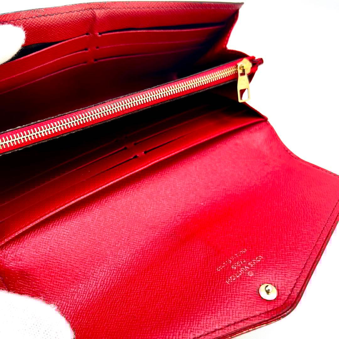 ルイヴィトン レティーロ モノグラム 新型ポルトフォイユサラ レッド