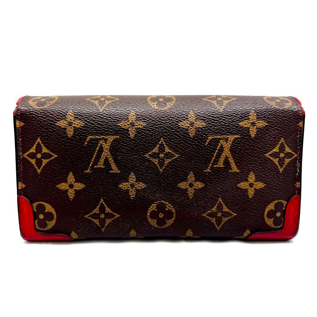 ルイヴィトン レティーロ モノグラム 新型ポルトフォイユサラ レッド
