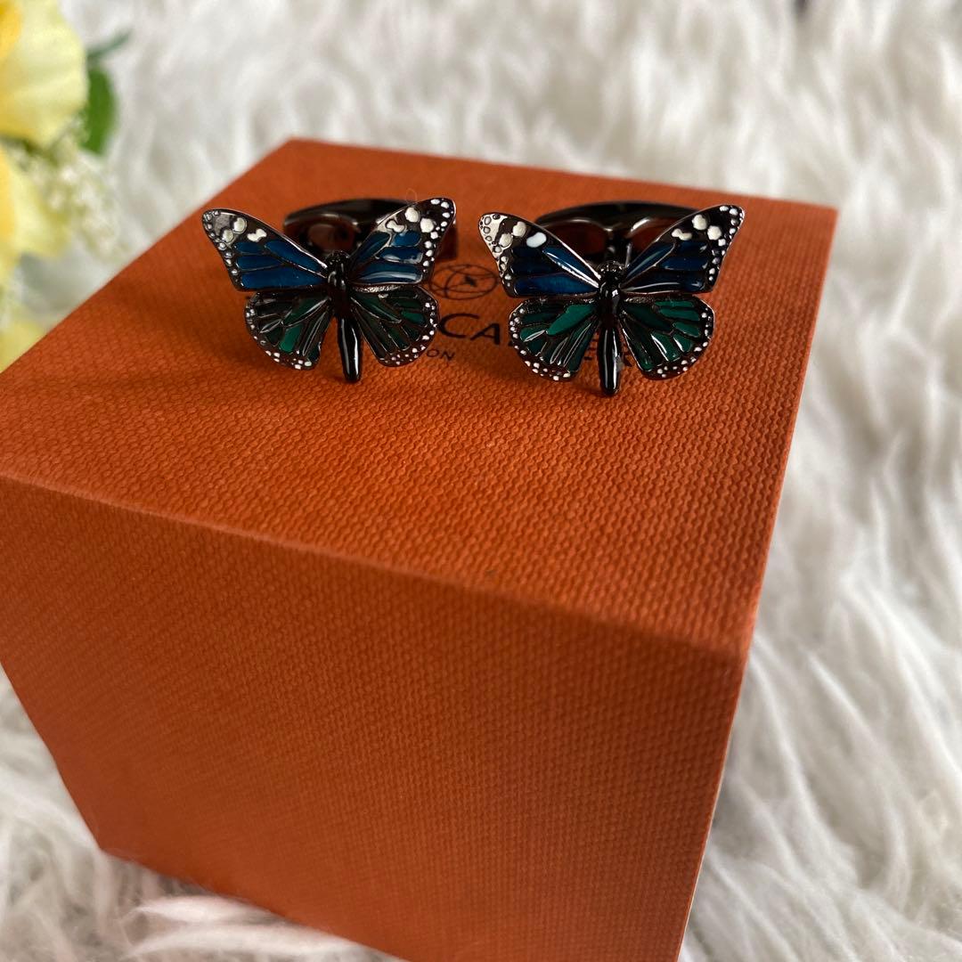 美品　SIMONCARTER/サイモンカーター　カフス　蝶