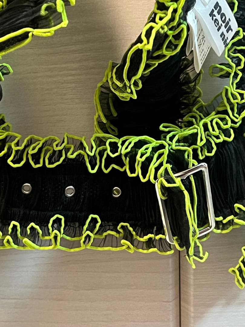 noir kei ninomiya フリルハーネスS ブラック/ネオンイエロー