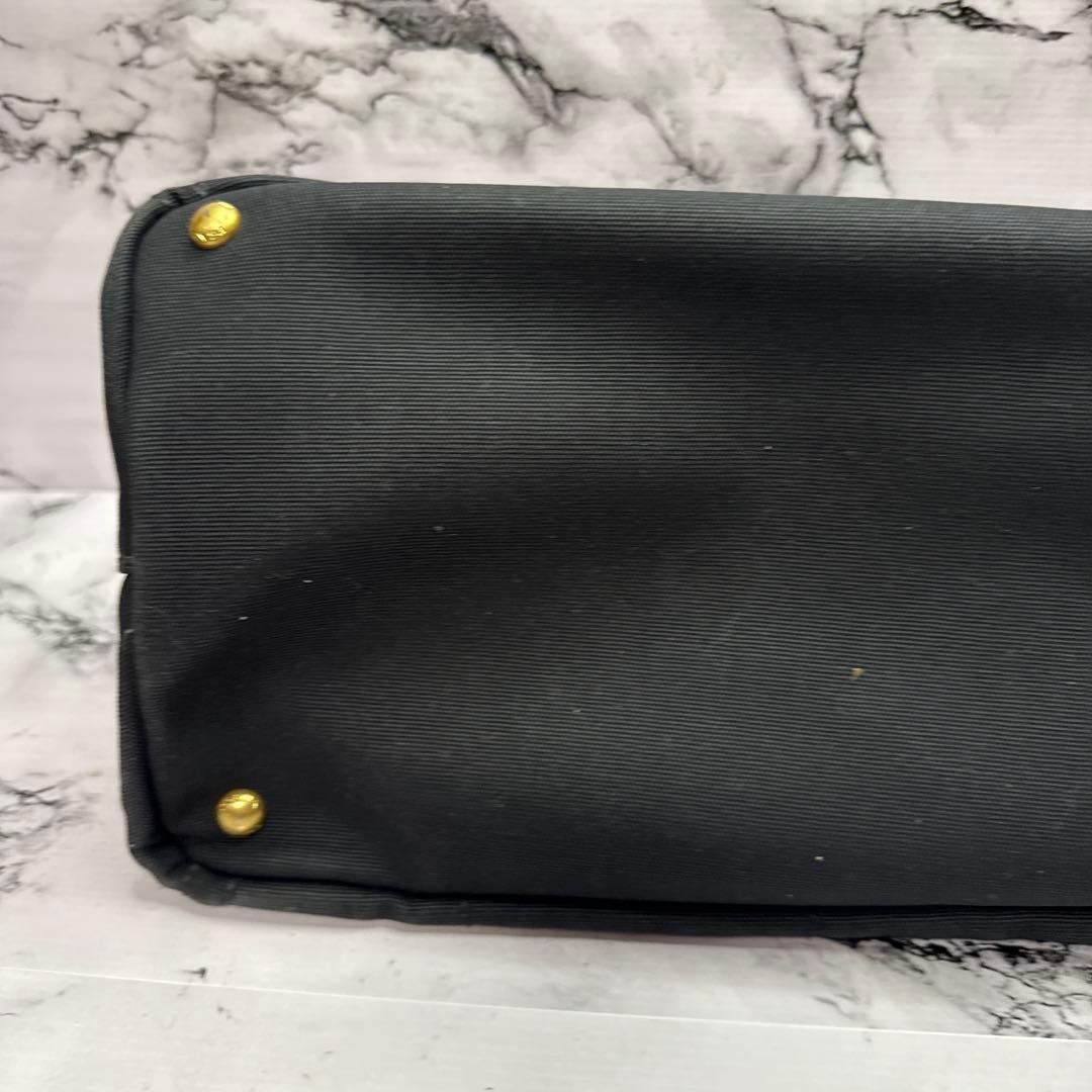 (美品)大人気、プラダ、カナパ、大容量、2way、A-4可、人気色、黒、金、高級