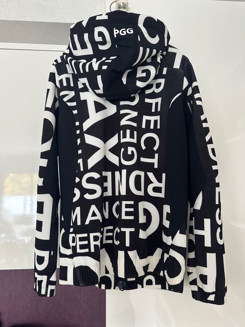 地中海さま専用　PGG 黒白プリント フルジップパーカー　セットアップ　サイズ0