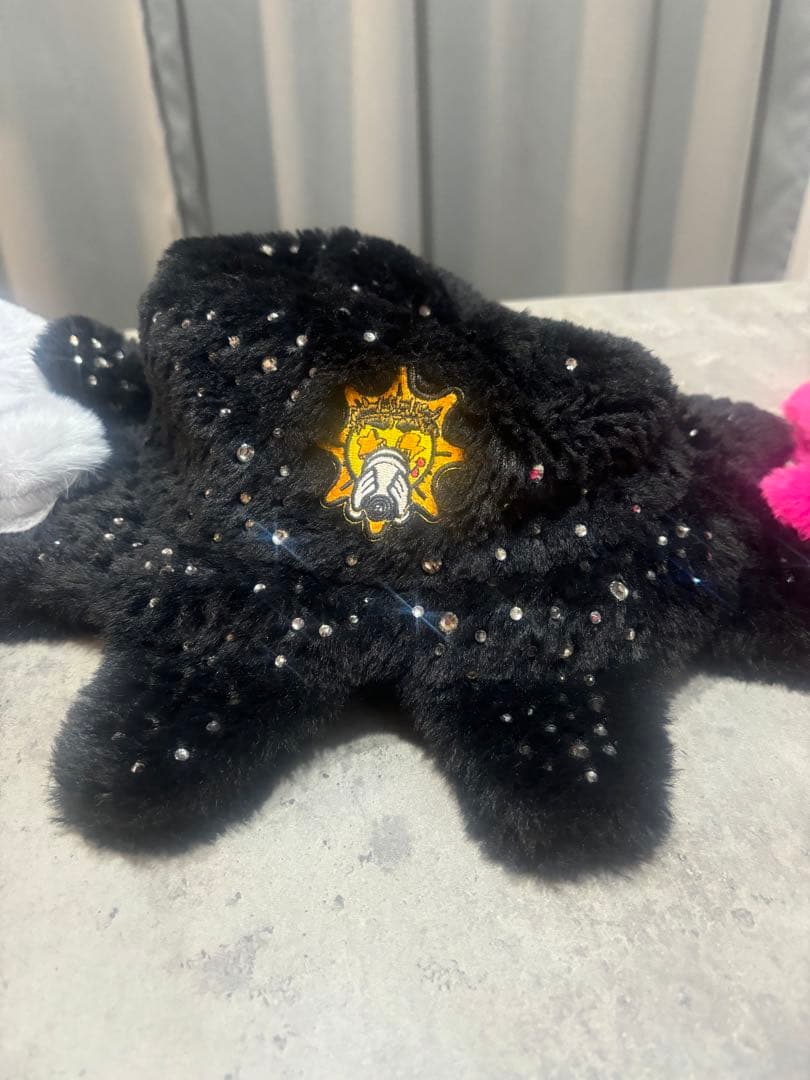 GLO GANG ビジュー付きファーキャップ S/M