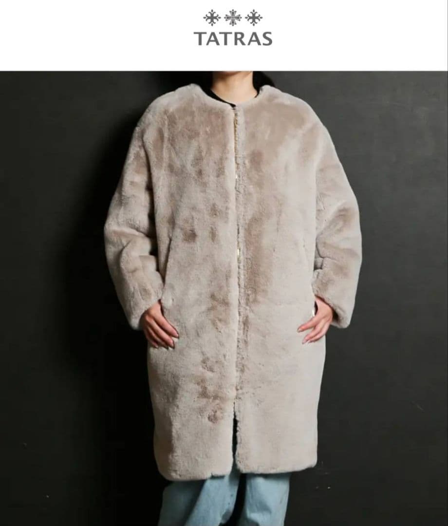 【美品】TATRAS ファーコート　Mサイズ