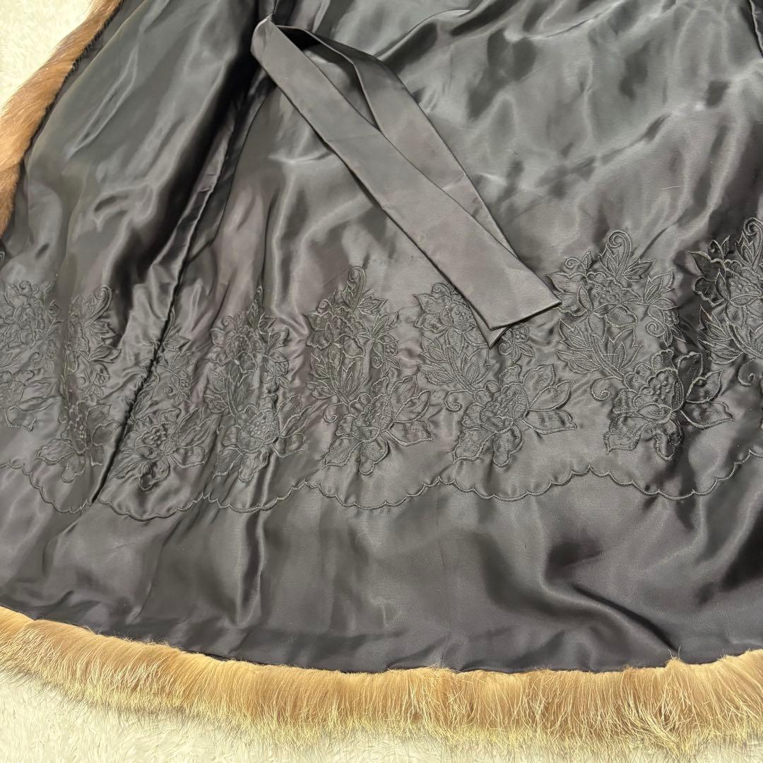 SAGA FOX 肉厚ふわふわ シルバーフォックス ロングコート 11号 L