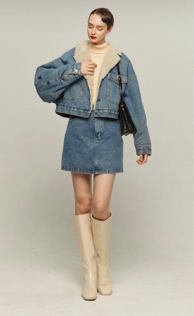 Tnewties　犬の鳴き声なびっくり　デニムジャケット　L