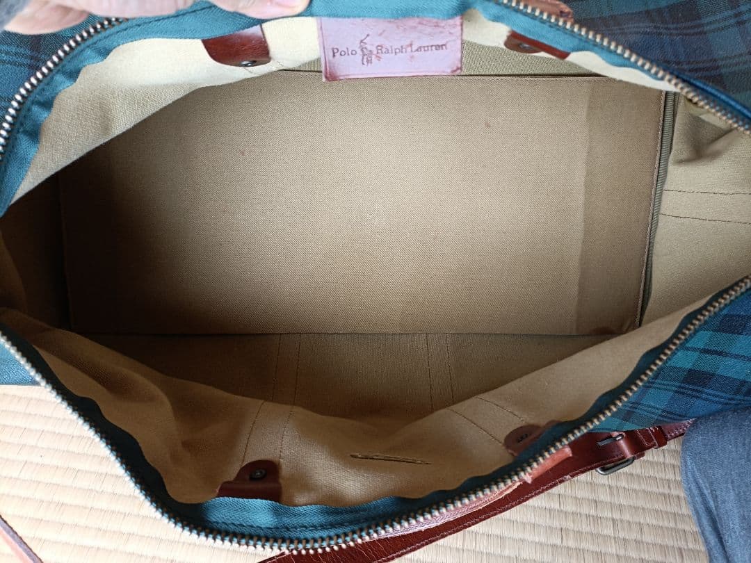 POLO RALPH LAURENタータンチェック ボストンバッグ 大容量