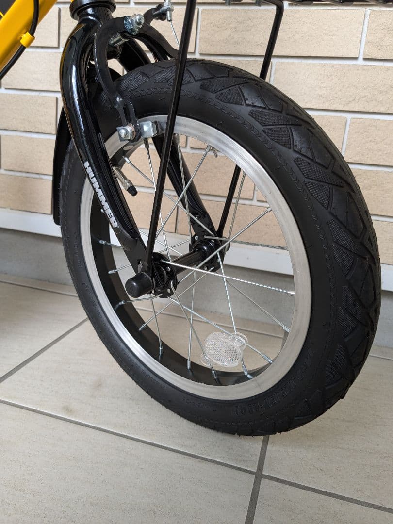 【美品!!】HUMMER 子供用自転車 補助輪付　14インチ　イエロー