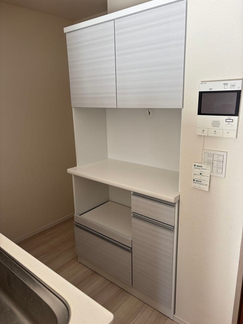 【引き取り限定】大川家具 国産 食器棚 幅90 完成品 MOISS