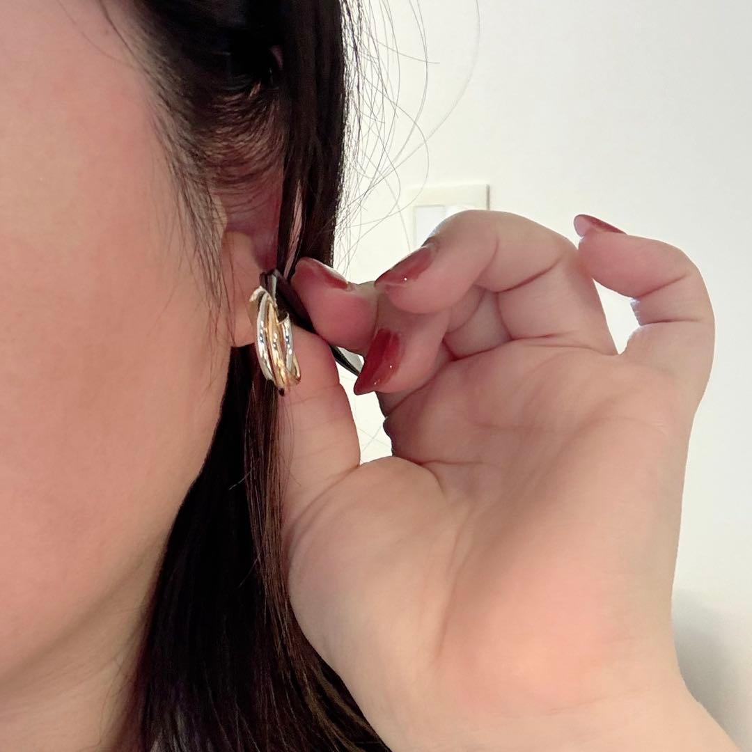 【新品・未使用】トリニティピアス k18 フープピアス