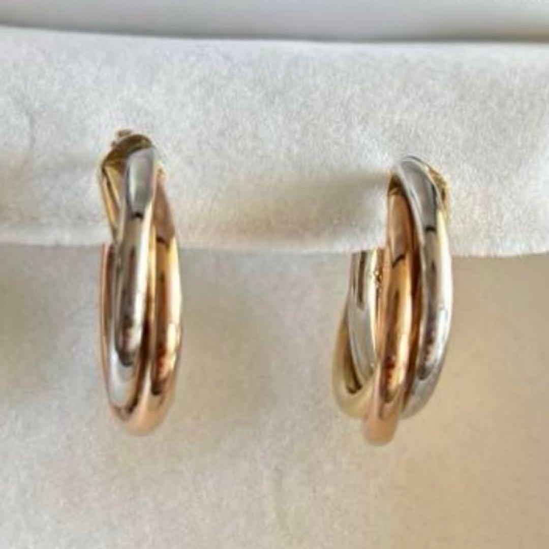 【新品・未使用】トリニティピアス k18 フープピアス