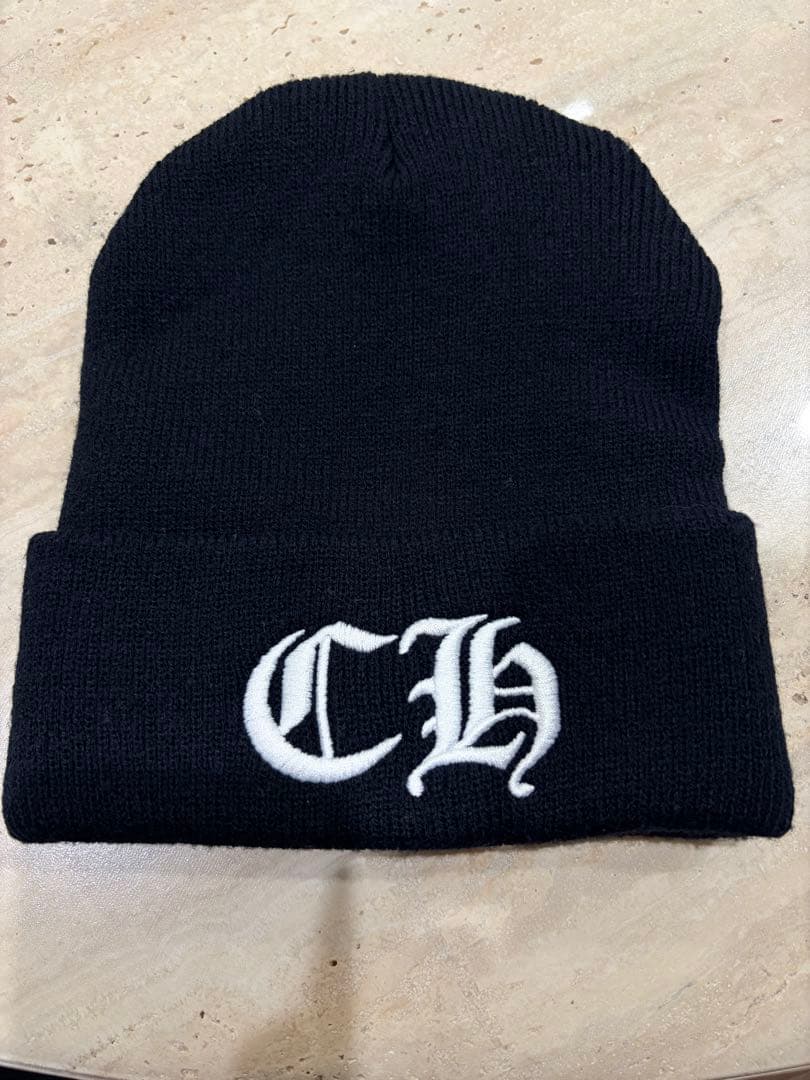 クロムハーツ　黒ニット帽